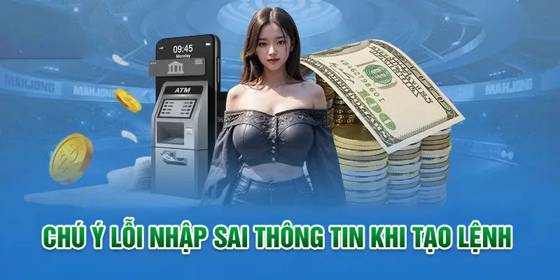 Chú ý lỗi nhập sai thông tin khi tạo lệnh